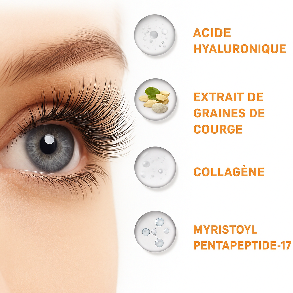 Sérum de croissance de cils naturel (1 ACHETÉ = 1 OFFERT)