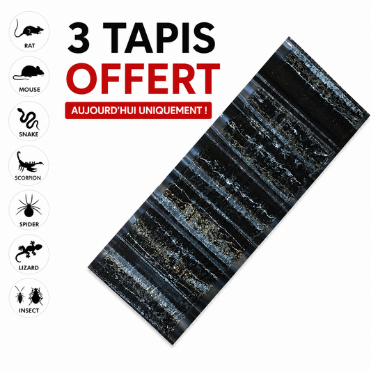Tapis de piège à souris super collant : 1m20 sur 28Cm ( x3 Pièces )