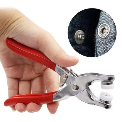 PINCE À ŒILLETS AVEC KIT D’ŒILLETS MÉTALLIQUES