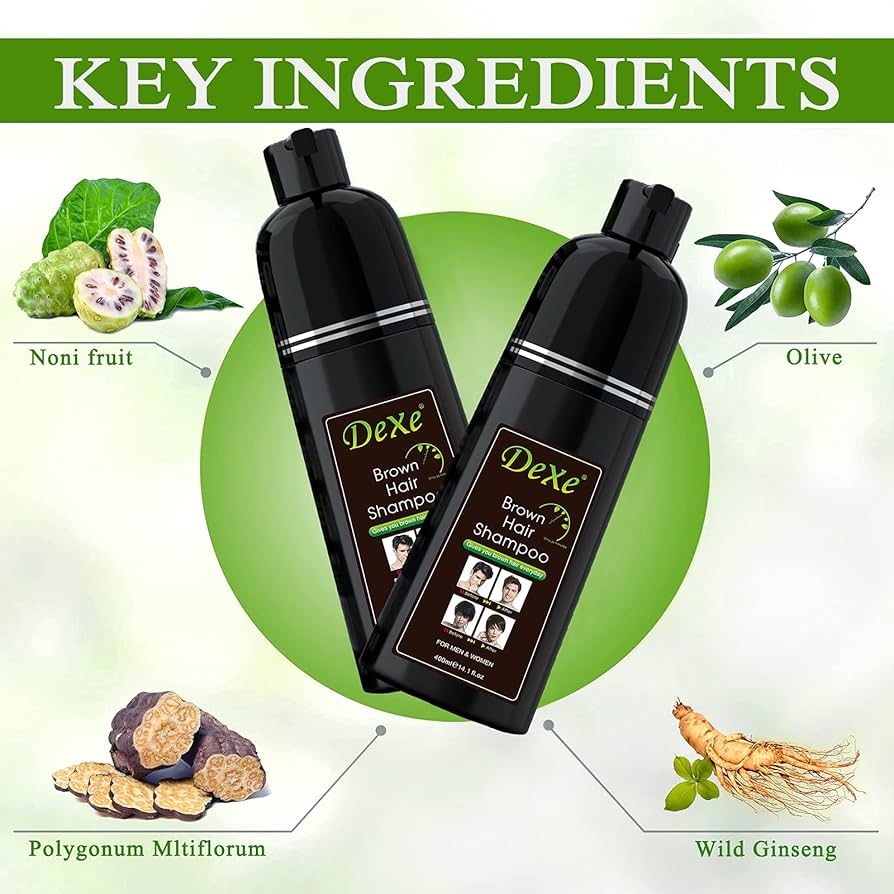 Champoing colorant Noir naturel Dexe 2 en 1