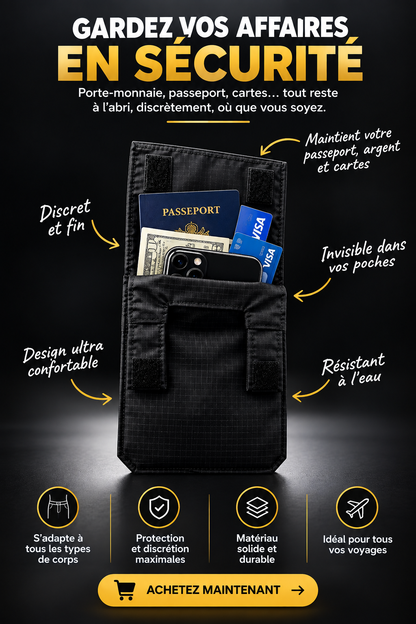Portefeuille de Ceinture – Ultra-fin, Léger, Sécurisé