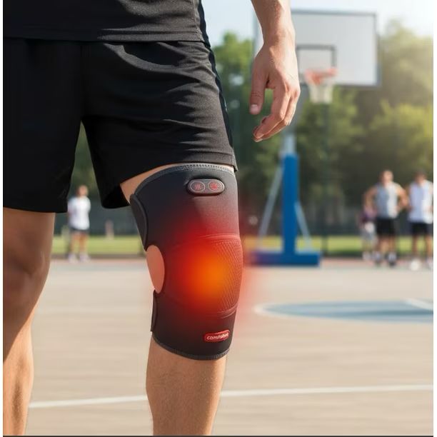 Genouillère chauffante avec massage par vibration