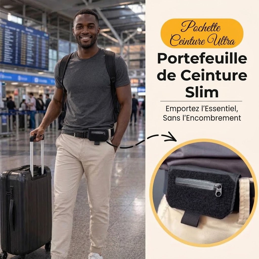 Portefeuille de Ceinture – Ultra-fin, Léger, Sécurisé