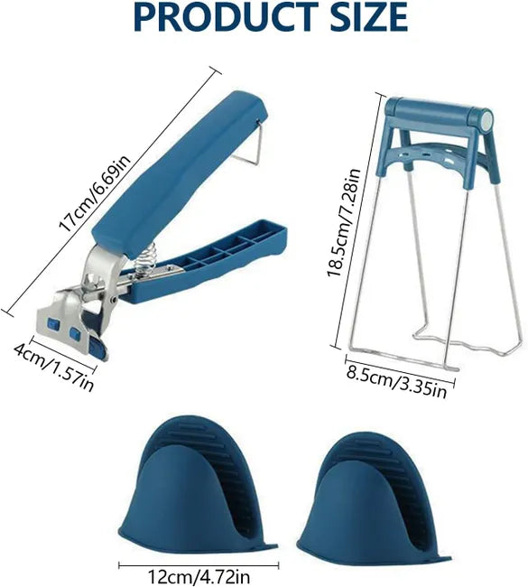 3 Pièces Anti-Brûlure Bol Clip, Pince à Plaque Antidérapante